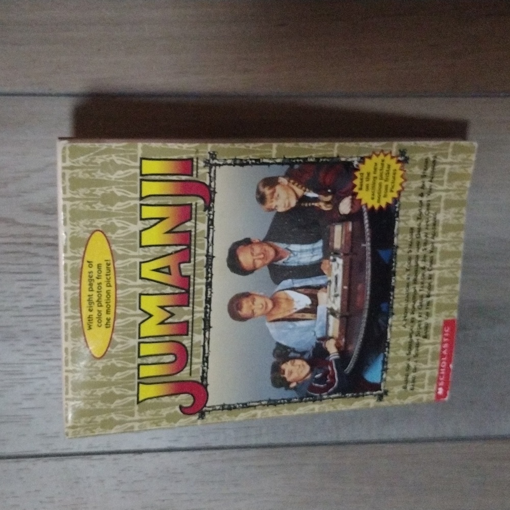 Jumanji ppbk Book, including pictures from the movie